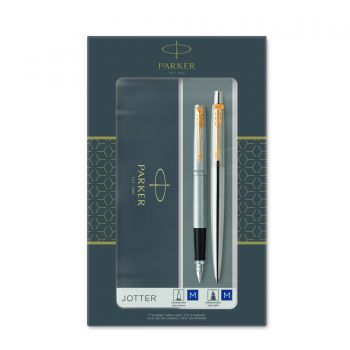 Подарочный набор из 2-х ручек Parker Jotter Stainless Steel GT