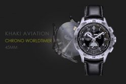 Часы наручные HAMILTON H76714735 KHAKI AVIATION WORLDTIMER CHRONO QUARTZ