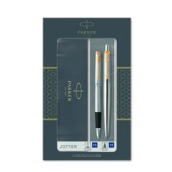Подарочный набор из 2-х ручек Parker Jotter Stainless Steel GT