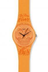 Часы наручные SWATCH GO110 TIME NEVER DIES ORANGE